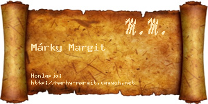 Márky Margit névjegykártya